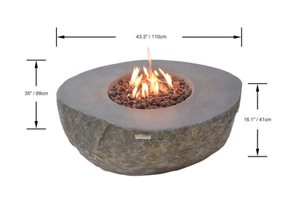 Elementi Boulder 43” Concrete Fire Table
