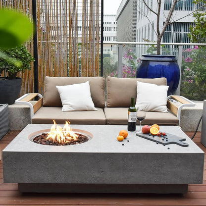 Elementi Metropolis 56” Concrete Fire Table