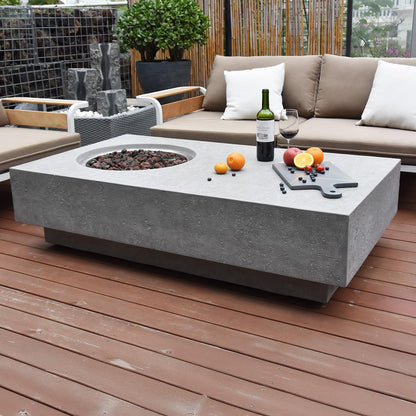 Elementi Metropolis 56” Concrete Fire Table