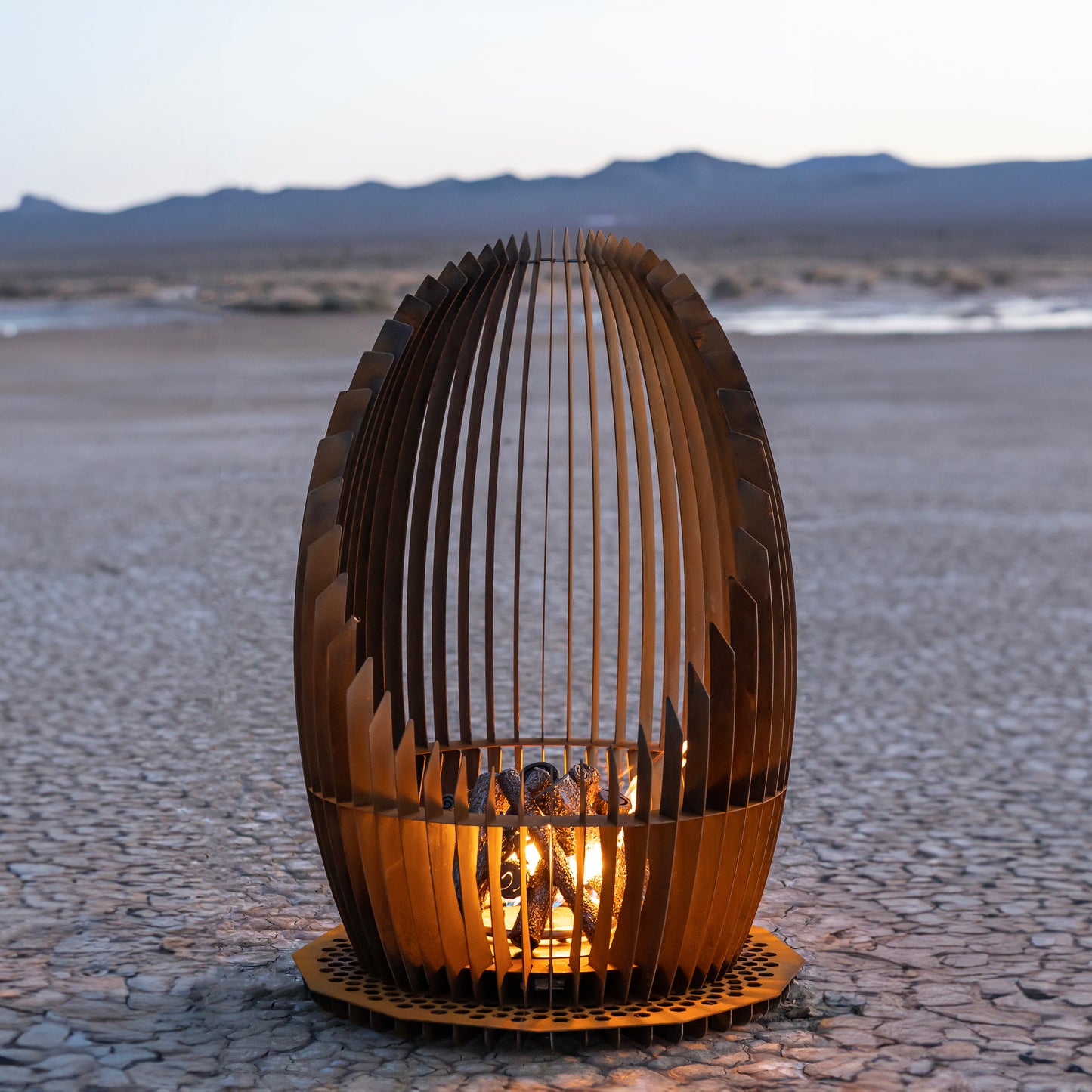 Outdoor Plus Nebula Fire Sculpture - Corten Steel