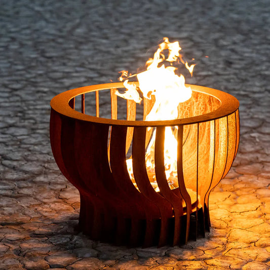 Outdoor Plus Neutron Fire Sculpture - Corten Steel