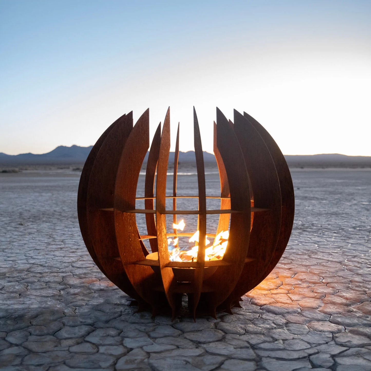Outdoor Plus Nova Fire Sculpture - Corten Steel